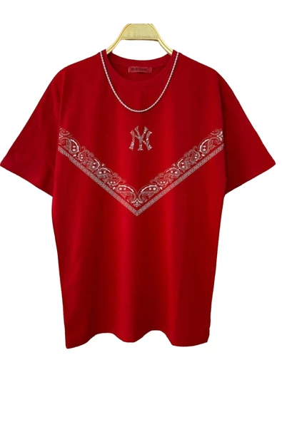 Erkek NY Baskılı T-Shirt - Resim 4