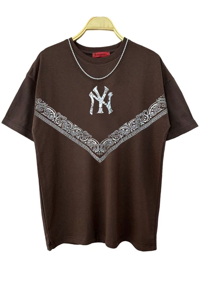Erkek NY Baskılı T-Shirt ürün görseli 1