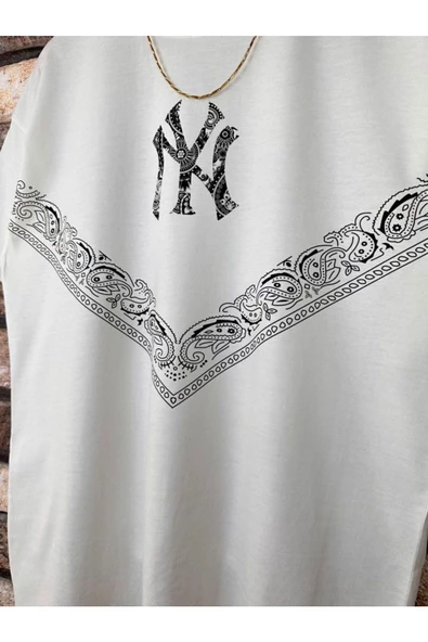 Erkek NY Baskılı T-Shirt - Resim 10