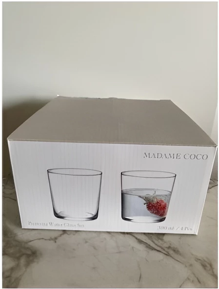 Madame Coco Pierretta 4'lü Su Bardağı Seti 380 ml - Resim 2