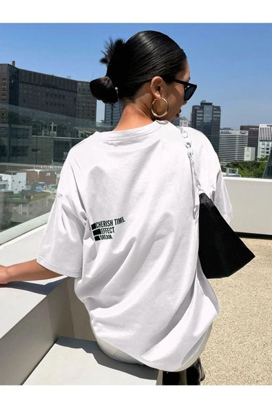 Unisex Effect Baskılı Oversize T-shirt - Resim 12