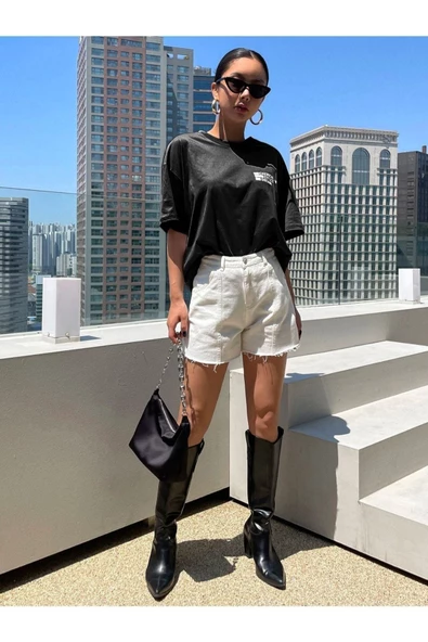 Unisex Effect Baskılı Oversize T-shirt - Resim 6