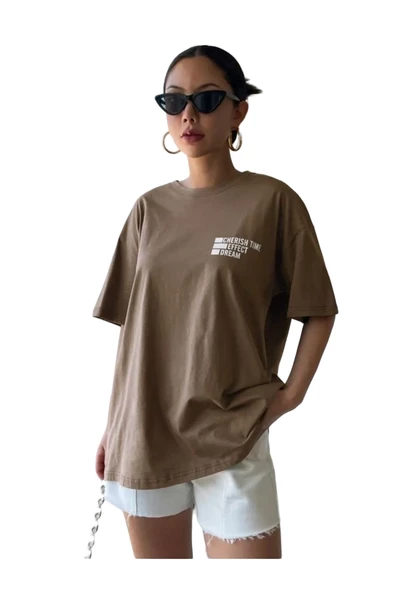 Unisex Effect Baskılı Oversize T-shirt - Resim 2