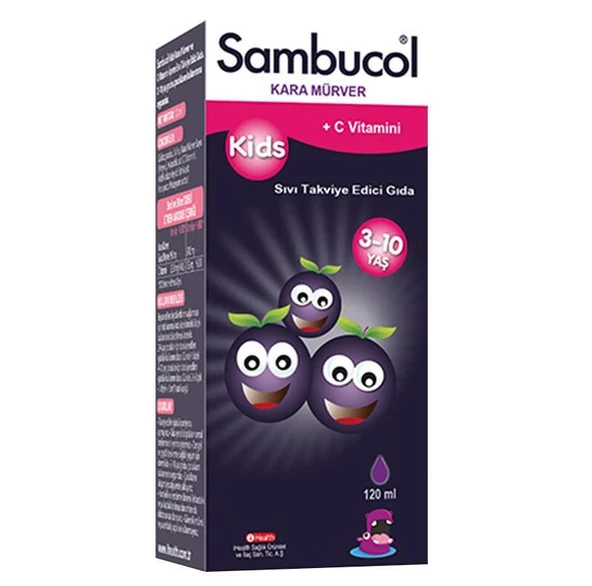 Sambucol Kids Kara Mürver Özütü C Vitamini Çinko 120 ml ürün görseli 1