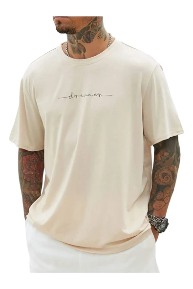 Unisex Dreamer Baskılı Oversize T-shirt ürün görseli 1