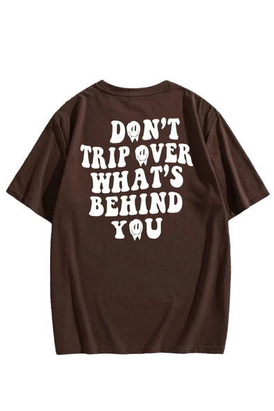 Unisex Don't Sırt Baskılı Oversize T-shirt ürün görseli 1