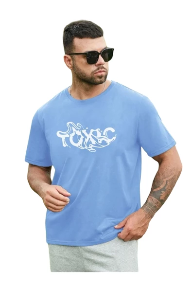 Unisex Toxic Baskılı Oversize T-shirt ürün görseli 1