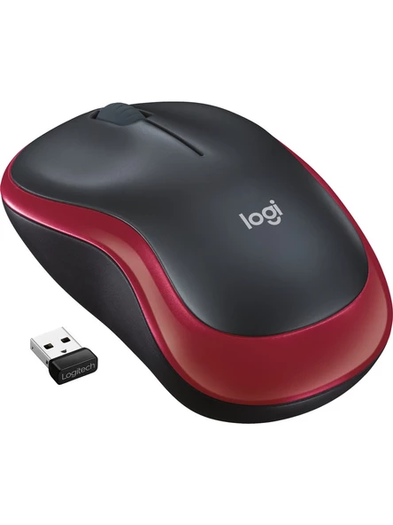Logitech M185 910-002237 Kırmızı Optik Kablosuz Mouse ürün görseli 1