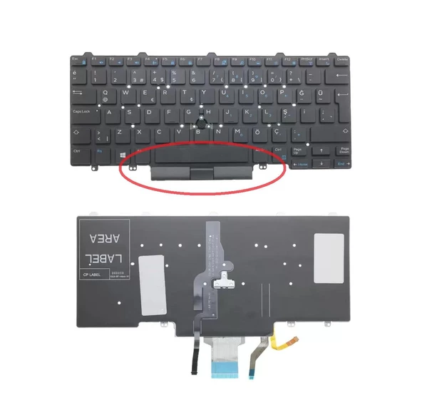 Dell Latitude N004L549114EMEA_W Klavye Siyah TR Işıklı ürün görseli 1