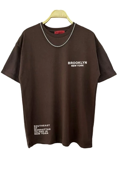 Erkek Brooklyn Ny Baskılı Tshirt - Resim 7