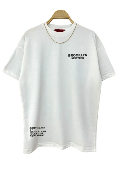 Erkek Brooklyn Ny Baskılı Tshirt - Resim 2