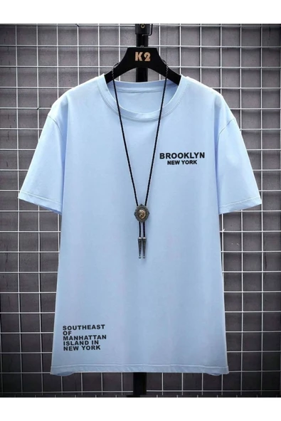 Erkek Brooklyn Ny Baskılı Tshirt - Resim 11