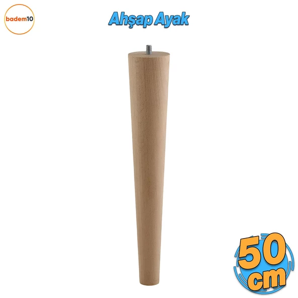 Ahşap Mobilya Ayağı 50 cm Sehpa Zigon Orta Masa Puf Tabure Tv Ünitesi Ayakları M8 Civatalı 50 cm ürün görseli 1
