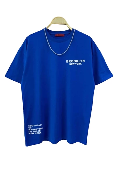 Erkek Brooklyn Ny Baskılı Tshirt - Resim 5