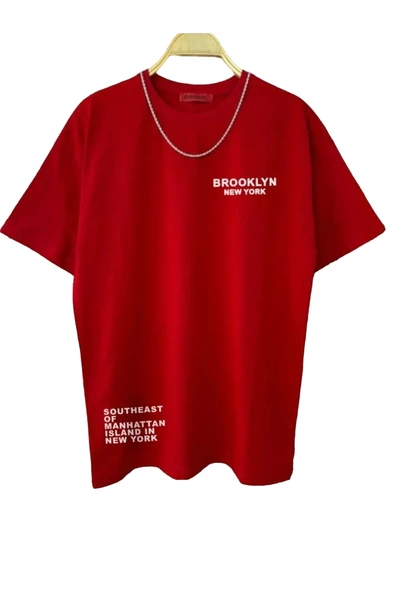 Erkek Brooklyn Ny Baskılı Tshirt - Resim 4