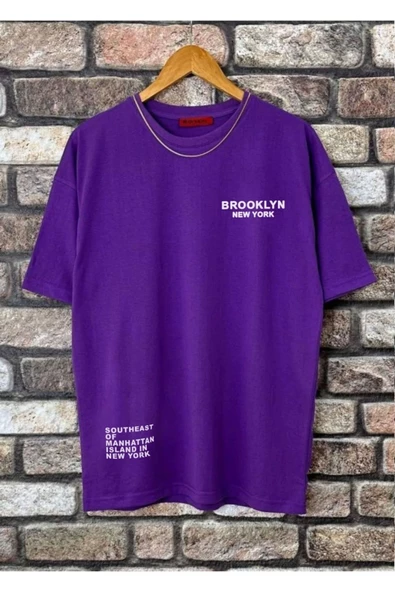 Erkek Brooklyn Ny Baskılı Tshirt - Resim 9