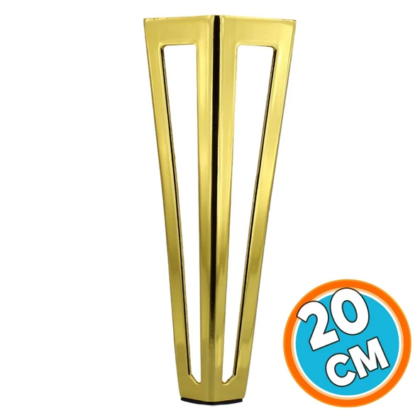 Mobilya Koltuk Baza Sehpa Kanepe Masa Ayağı Metal Ayak 20 Cm Altın ürün görseli 1
