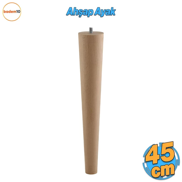 Ahşap Mobilya Ayağı 45 cm Sehpa Zigon Orta Masa Puf Tabure Tv Ünitesi Ayakları M8 Civatalı 45 cm ürün görseli 1