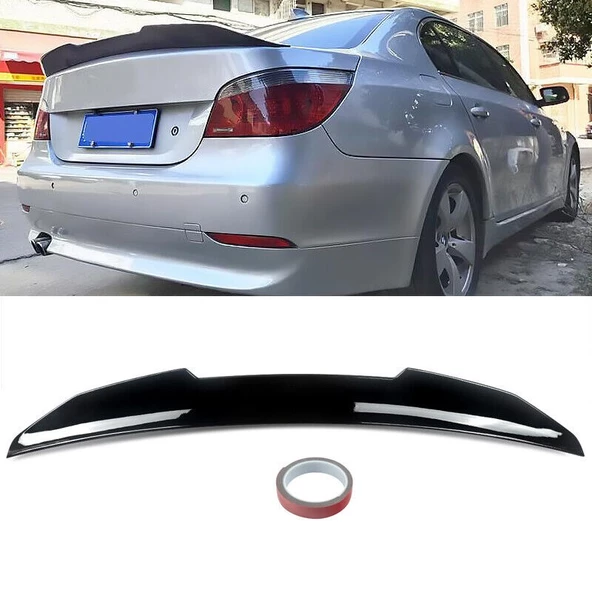 BMW 5.SERİ E60 UYUMLU PLASTİK PARLAK SİYAH PSM SPOİLER ürün görseli 1