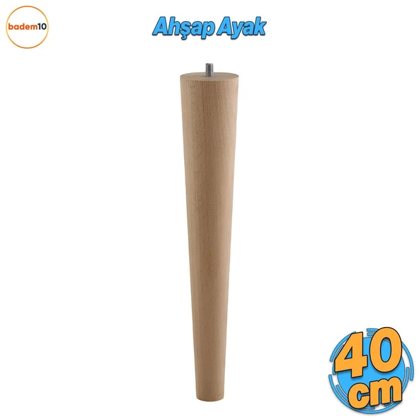 Ahşap Mobilya Ayağı 40 cm Sehpa Zigon Orta Masa Puf Tabure Tv Ünitesi Ayakları M8 Civatalı 40 cm ürün görseli 1
