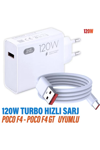 POCO F4 - POCO F4 GT Turbo Hızlı Şarj Aleti 120W Type-C HIZLI Şarj ve Kablosu ürün görseli 1