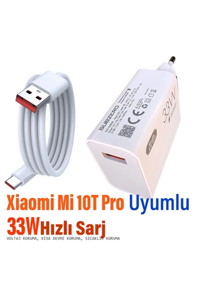 Xiaomi Mi 10T -  10T Pro -  10T Lite Uyumlu 33W HIZLI Şarj ve Kablosu ürün görseli 1