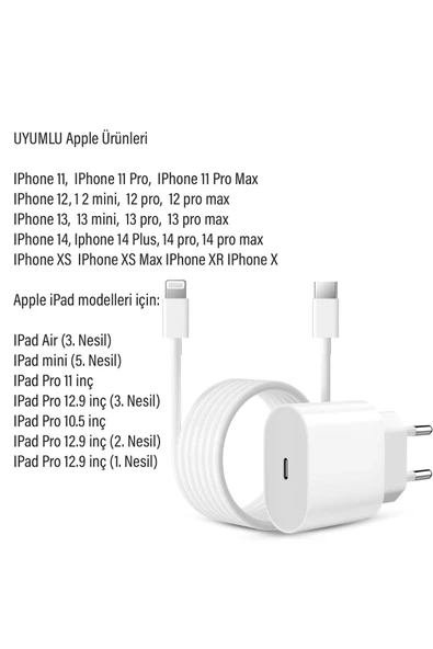 PTTAVM: iPhone 14 Uyumlu Şarj Aleti HIZLI PD Şarj Cihazı Apple
