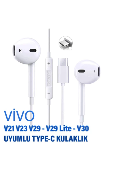Vivo V21 V23 V29 Vivo V29 Lite Vivo V30 Kulaklık Type-C Mikrofonlu Kulaklık ürün görseli 1