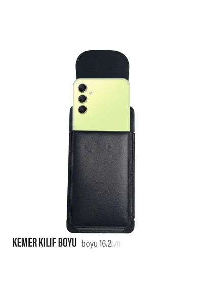 16cm Kemere Takılan Telefon Kılıfı Dik Bel Kemer Kılıfları Kapaklı Mıknatıslı 16.2 x 8 Cm ürün görseli 1