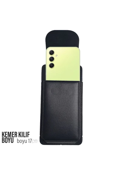 17cm Kemere Takılan Telefon Kılıfı Dik Bel Kemer Kılıfları Kapaklı Mıknatıslı 17 x 8 Cm ürün görseli 1