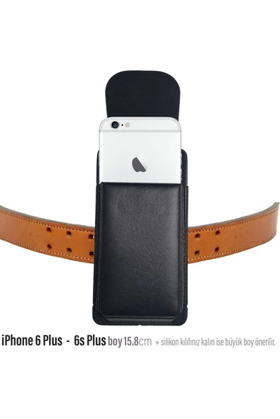 iPhone 6 Plus  - iPhone 6S Plus Kemer Kılıfı Kapaklı Bel Çanta Telefon Kılıfı ürün görseli 1