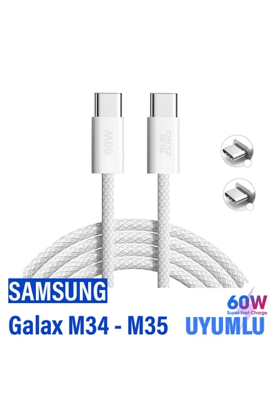 Samsung Galaxy M33 - M34 Şarj Kablosu Type-C Kablo Hızlı Şarj Kablosu 60W ürün görseli 1