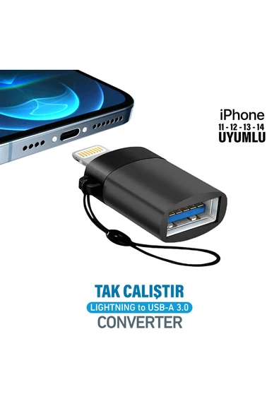 iPhone iPad USB Çevirici Dönüştürücü OTG Lightning - USB 3.0 Aktarıcı ürün görseli 1