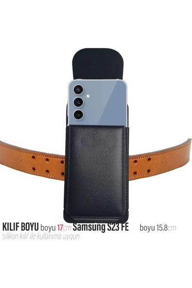 Samsung S23 FE Kemer Kılıfı Kapaklı Bel Telefon Kılıfı (2 BOY) ürün görseli 1