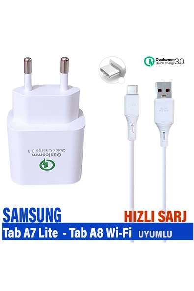 Samsung Galaxy Tab A8 Wi-Fi Tablet Tab A7 Lite Tablet Şarj Aleti Hızlı Şarj Type c Kablo ürün görseli 1