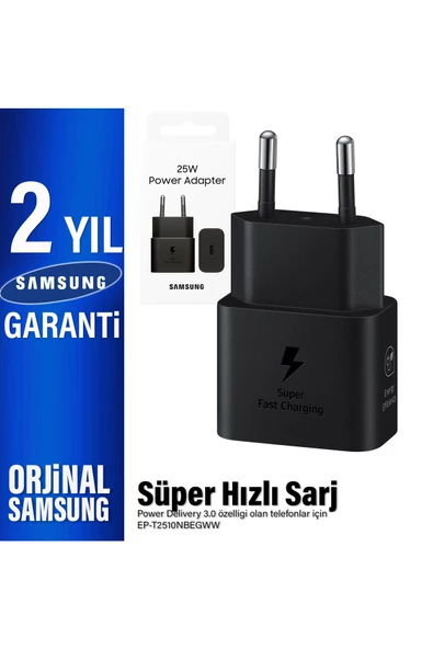 EP-T2510N TYPE C Şarj Aleti 25W Süper Hızlı Type-C Şarj Adaptörü (Samsung Türkiye Garantili) ürün görseli 1