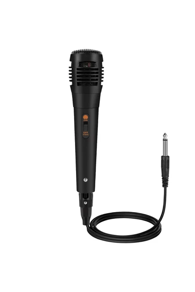 Speaker Hoparlör Mikrofonu Karaoke Kablolu Mikrofon 6.5mm Jack Girişli ürün görseli 1