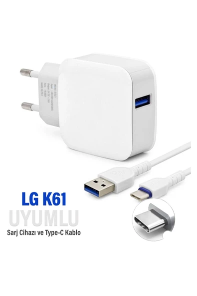 LG K61 Şarj Aleti ve Kablosu TYPE-C 5V DC 2.8A ürün görseli 1