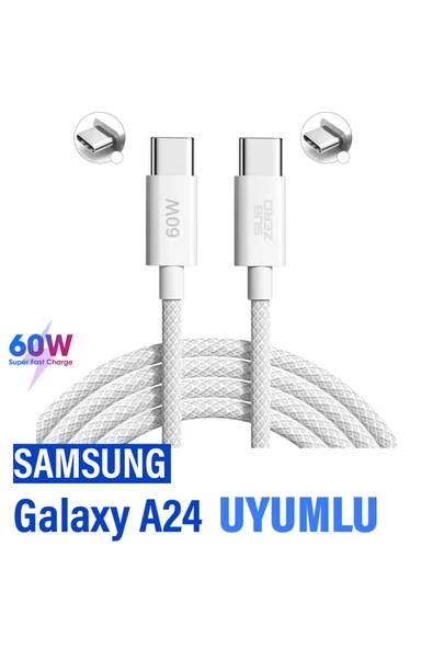 Samsung A24 Şarj Kablosu Type-C to TYPE C Hızlı Şarj İçin 1 Metre ürün görseli 1