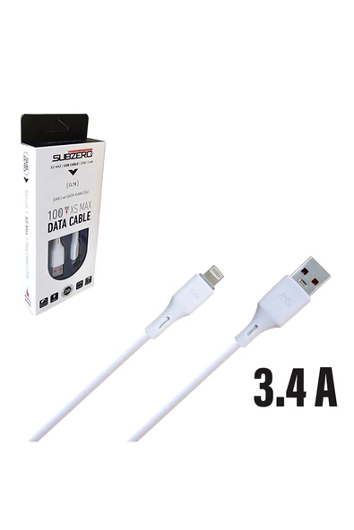 iPhone 7 Plus Şarj Kablosu  3.4A USB - Ligtning - Resim 3