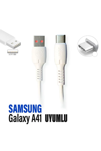 Samsung A41 Şarj Kablosu  3.4A HIZLI Şarj İçin Type-C ürün görseli 1