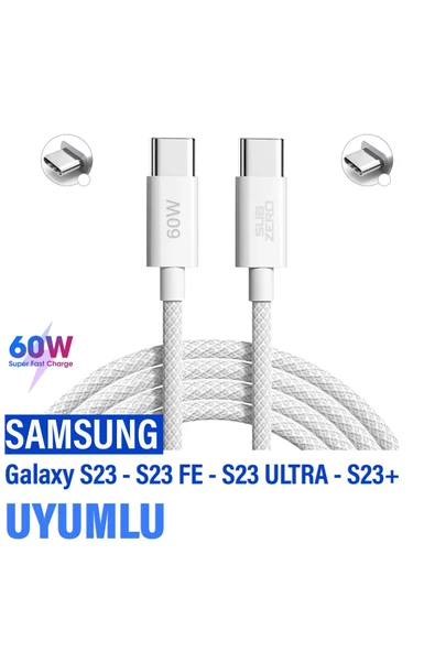 Samsung S23 - S23 FE - S23 Ultra - S23 Plus Şarj Kablosu Type-C Hızlı Şarj ürün görseli 1