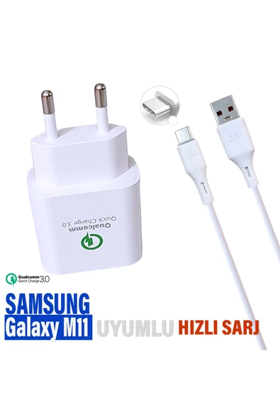 Samsung Galaxy M11 Şarj Aleti Type-C Kablo HIZLI Şarj Adaptörü ürün görseli 1