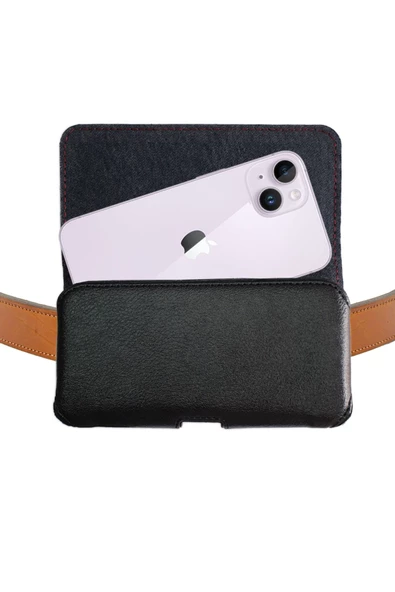 iPhone 14 Uyumlu Kemer Kılıfı  Kemere Takılan Kapaklı Kılıf ürün görseli 1