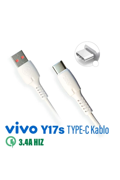Vivo Y17s Şarj Kablosu 3.4A Hızlı TYPE-C Kablo ürün görseli 1