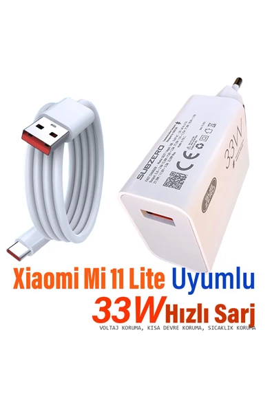 Xiaomi Mi 11 Lite Şarj Aleti 33W HIZLI Şarj ve 5A Kablosu ürün görseli 1