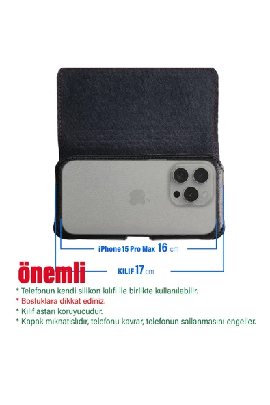 iPhone 15 Pro Max Uyumlu  Bel Kemer Kılıfı - Resim 2
