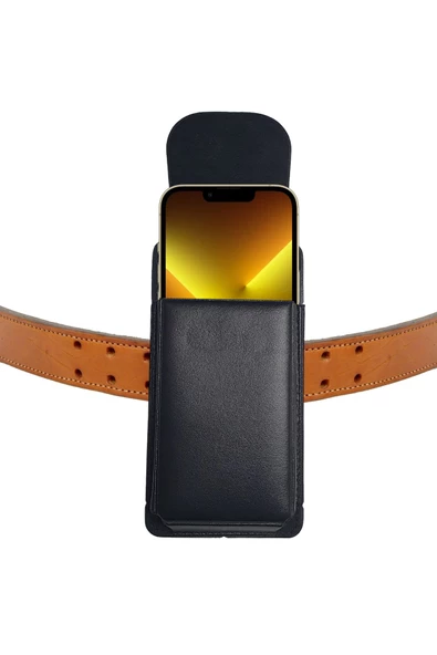 iPhone 13 PRO  Kılıf Kemer Kılıf  Suni Deri Kapaklı Mıknatıslı ürün görseli 1