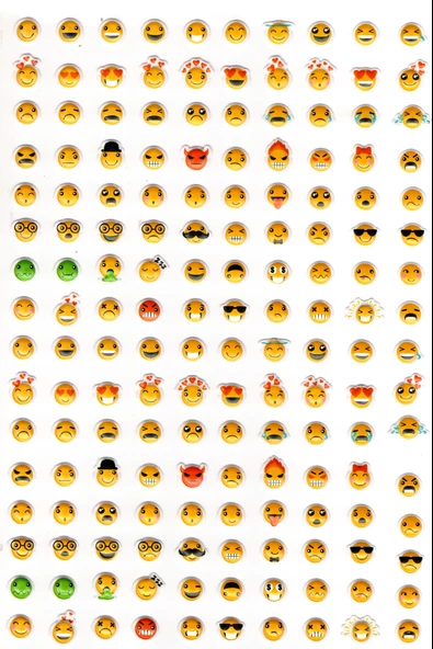 Sticker Kabartmalı A4 Boyutunda Stiker Defter, Planlayıcı Etiket-(lim514) - Minik Emojiler ürün görseli 1