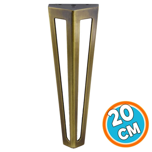 Mobilya Koltuk Konsol Tv Ünite Masa Ayağı Metal Ayakları 20 Cm Antik Sarı ürün görseli 1